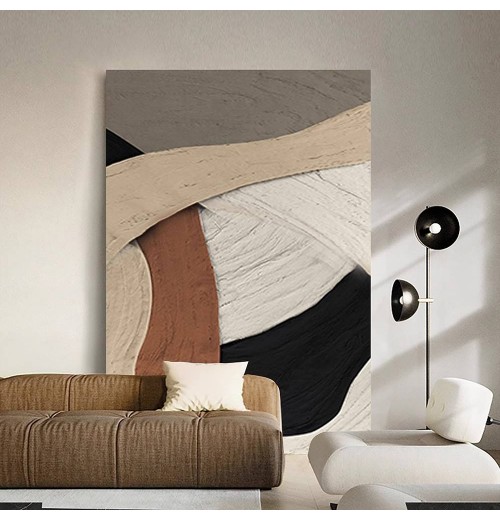 Customize hand-painted oil painting modern abstract large texture painting for hotel home interior decoration