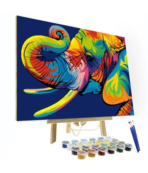 High Quality Modern Wall Art Elephant Oil Painting Kit for Home Decor