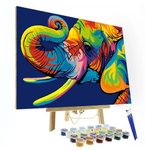 High Quality Modern Wall Art Elephant Oil Painting Kit for Home Decor