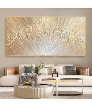 Home Decor Modern Abstract Nordic Pictures Wall Art Pure Handmade Golden Atmosphere Oil Painting