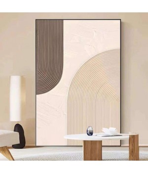 Customized Home Decor Living Room Hand-painted Wall Art Hanging Picture Line Geometry Art Oil Painting