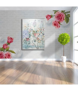 Wholesale 100% Hand Painted Living Room Home Decor Gift Abstract Flower Colorful modern decoration flower oil painting 110X150CM