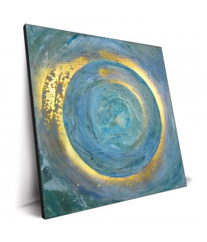 Abstract Blue Grey Yellow Gold Oil Painting Canvas Art Oil Painting Home Wall Decoration