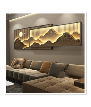 Modern Landscape Mountain Led Wallart Bedroom living room wall decoration large prints painting for home decor