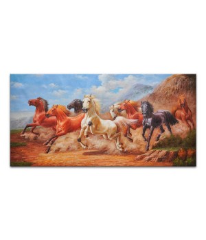 Handpainted Home Decor Art Impressionist Horse Oil Painting On Canvas