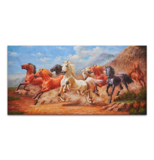 Handpainted Home Decor Art Impressionist Horse Oil Painting On Canvas