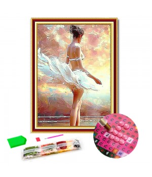 Factory Direct Elegant Dancer Portrait Series Diamond Painting On Canvas Home Decor Wall Decor Acrylic Painting