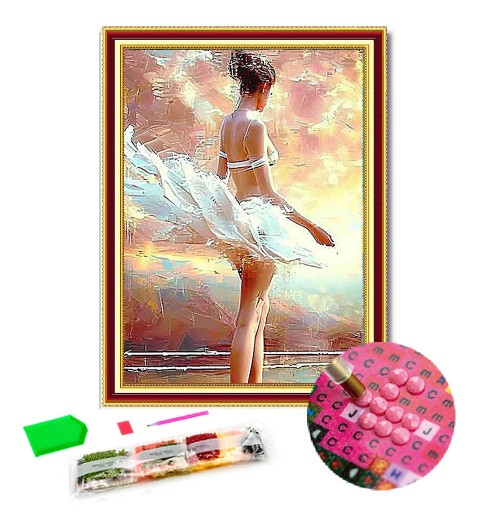 Factory Direct Elegant Dancer Portrait Series Diamond Painting On Canvas Home Decor Wall Decor Acrylic Painting