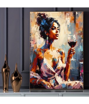 Custom 100% Hand Painted Home Decor Woman Wall Art Decor Pictures Handmade Modern Canvas Artwork Hand Oil Painting