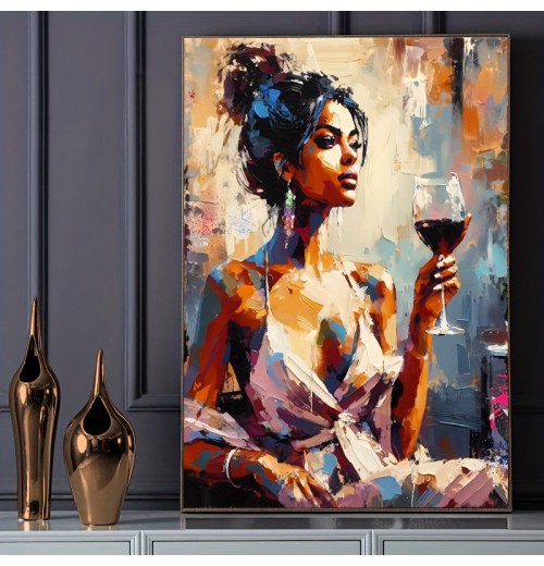 Custom 100% Hand Painted Home Decor Woman Wall Art Decor Pictures Handmade Modern Canvas Artwork Hand Oil Painting