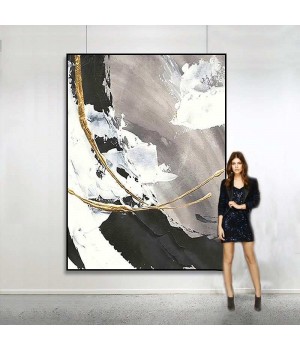 Wholesale Abstract Oil Painting On Canvas Custom oil painting Frames Picture Art Wall Decor For Living Room