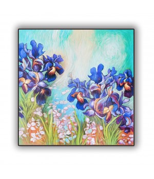 100% Handpainted Textured Flower Painting abstract oil painting for Home Bedroom Wall Decoration