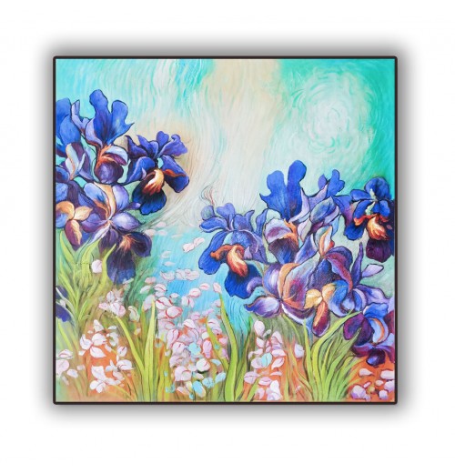 100% Handpainted Textured Flower Painting abstract oil painting for Home Bedroom Wall Decoration