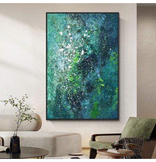 Artistic Oversize Hand Painted Restaurant Wall Decor Canvas Artwork Abstract Picture Landscape Art Modern Paintings