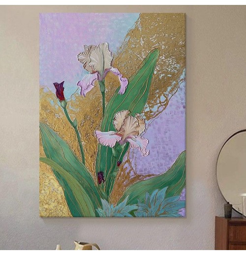 Modern Art Wall Painting Flower Handmade Oil Painting Abstract Plant Color Sense Decoration Painting For Home