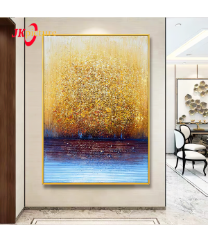 Home Decor 100% Hand Painted Wall Art Modern Oil Picture On Canvas Gold handmade abstract oil painting