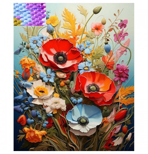 Flowers Diamond painting Kit Full Drill Diy Diamond Art Kit Rhinestone Art Embroidery painting For home Dec.