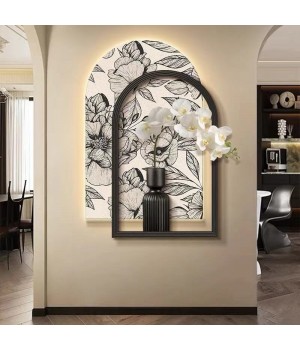 2024 New Modern Flower Animal Acrylic UV Cutting Sandstone Led Decorative Painting For Interior Home Living Room Bedroom Dinning