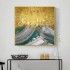 Abstract oil painting on canvas gold foil gold leaf handpainted oil painting wall art home decor